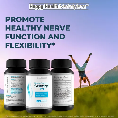 Miniatura 6 de Nerve Support Sciaticyl Pro - Fórmula mejorada - Nuestro mejor suplemento para el nervio ciático Soporte para la hinchazón - Flujo nervioso