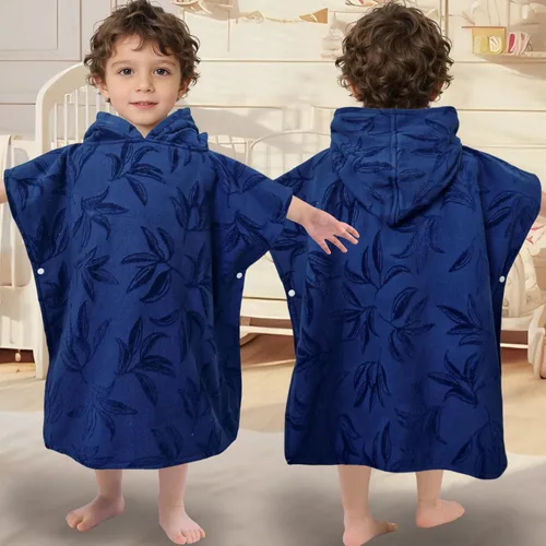 Miniatura 25 de Toallas tipo poncho con capucha para niños pequeños, de gran tamaño (2-4 años, 22 x 22 pulgadas), hechas de 100% algodón suave, toallas absorbentes