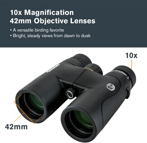 Miniatura 2 de Celestron Binoculares Nature DX ED 10x42 Premium - Lentes objetivo de dispersión extra baja - Binoculares para exteriores y observación de aves