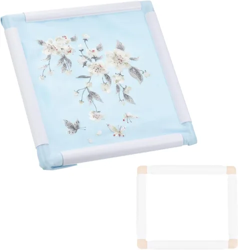 Miniatura 27 de PATIKIL Aros de bordado, marco universal de aro para bordar, reutilizable, cuadrado, rectangular, de plástico, para manualidades, costura