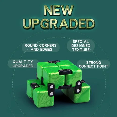Miniatura 2 de QIYI - Pequeño elefante dorado actualizado juguete Infinity Cube Fidget, genial Mini Gadget, el mejor para aliviar el estrés y la ansiedad y matar