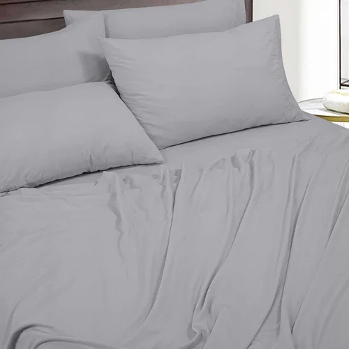 Miniatura 254 de ROYALE LINENS Juego de sábanas Cal King de 4 piezas, ropa de cama de microfibra suave cepillada de 1800 hilos, 1 sábana bajera, 1 sábana encimera, 2