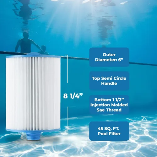 Miniatura 7 de Baleen Filters Filtro de piscina de 45 pies cuadrados que reemplaza a Unicel 6CH-940, Pleatco PWW50P3, Filbur FC-0359-Cartuchos de filtro