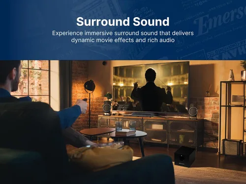 Miniatura 10 de Emerson ED-8050 Reproductor de DVD de cine en casa de 2.1 canales y sistema de sonido envolvente con subwoofer, salida HDMI, reproducción USB
