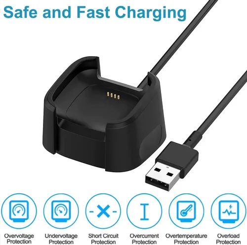Miniatura 3 de Cargador para Fitbit Versa 2, cable de soporte de carga USB de repuesto para reloj inteligente Fitbit Versa 2