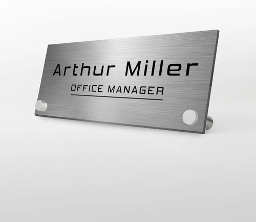 EGD ACM - Placa de identificación personalizada para oficina, personaliza tu escritorio con tu nombre y posición, letrero de puerta de oficina (10 x