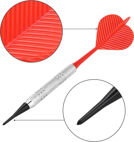 Miniatura 3 de Accmor Soft Tip Darts, Bar Dart, Plastic Tip Darts Set, Attach Extra 100 Black 2BA Replacement Tips, Soft Tip Darts for Electronic/Plastic Dartboard