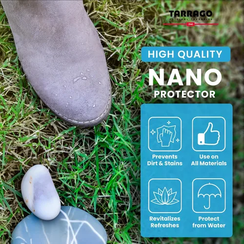 Miniatura 6 de Tarrago Nano Spray protector de zapatos 6.5 onzas Impermeable y repelente de manchas para tenis, gamuza, lona, cuero, tela, nailon, senderismo