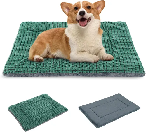 Miniatura 13 de BVAGSS XH079 - Almohadilla reversible para jaula de perro, de espuma viscoelástica, suave, cálida, lavable a máquina, colchón para perreras