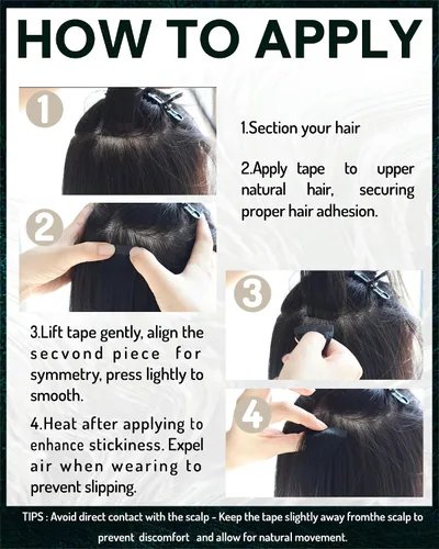 Miniatura 7 de RUNATURE Extensiones de cabello humano color rubio oscuro con cinta adhesiva, sin costuras, extensiones de cabello humano Remy natural con cinta
