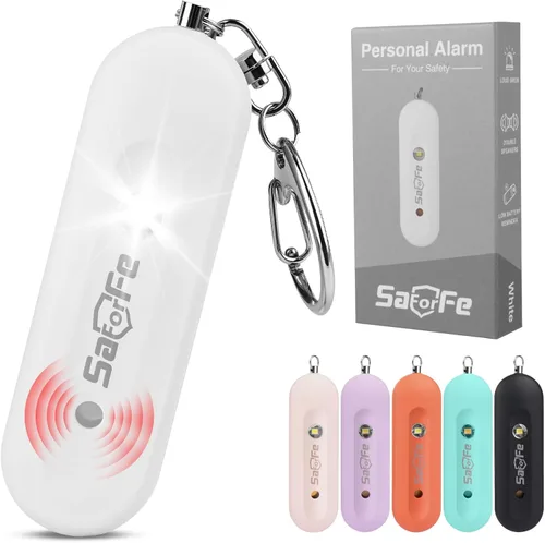Miniatura 15 de Alarma de seguridad personal recargable para mujeres - Llavero de alarma de seguridad de autodefensa de 140 dB con luz estroboscópica, dispositivos