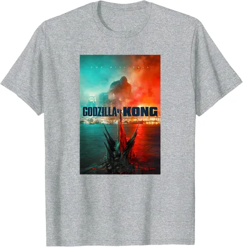 Miniatura 32 de Godzilla vs Kong - Camiseta oficial con póster, Negro