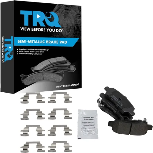 Miniatura 207 de TRQ Pastillas de freno delanteras semi metálicas compatibles con Ford Expedition 2018-2021 F-150 2018-2020 Lincoln Navigator 2018-2022