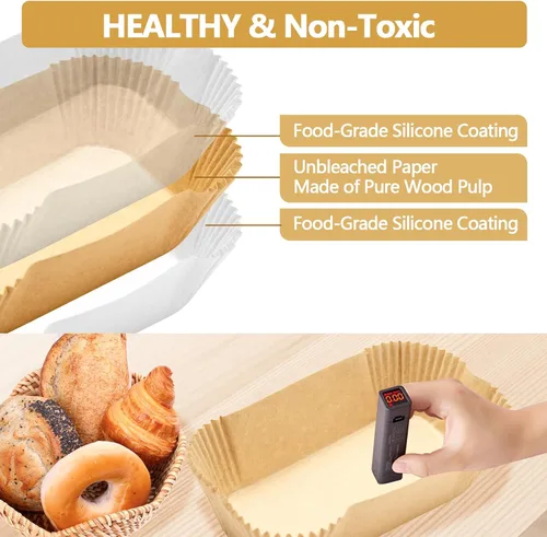 Miniatura 5 de UBeeize Forros para Molde de Pan de 2 lb, 100 PCS Forros para Molde de Pan para Hornear Pan 9x5, Forros Antiadherentes para Molde de Pan, Papel