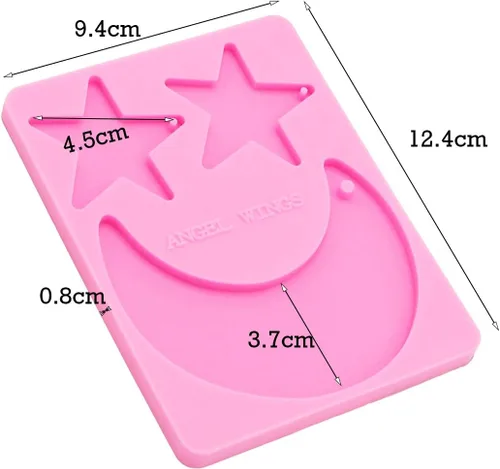 Miniatura 4 de Molde de silicona de resina de cabeza de animal lindo de 8 cavidades, mini conejo, corazón, caballo, robot, forma de cabeza de oso, molde