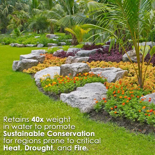 Miniatura 6 de Retain by Rain Soil – 22 onzas – Cristales poliméricos que contienen agua – Aditivo para suelo – Almacena hasta 7 galones de agua para plantas