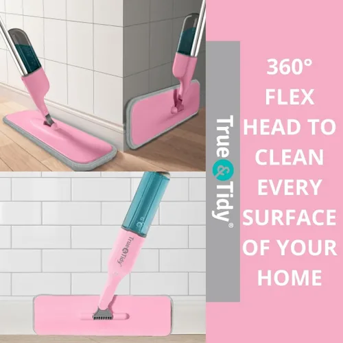 Miniatura 4 de Trapeador de pulverización resistente para limpieza de pisos, botella de agua recargable, utiliza cualquier solución de limpieza, almohadillas