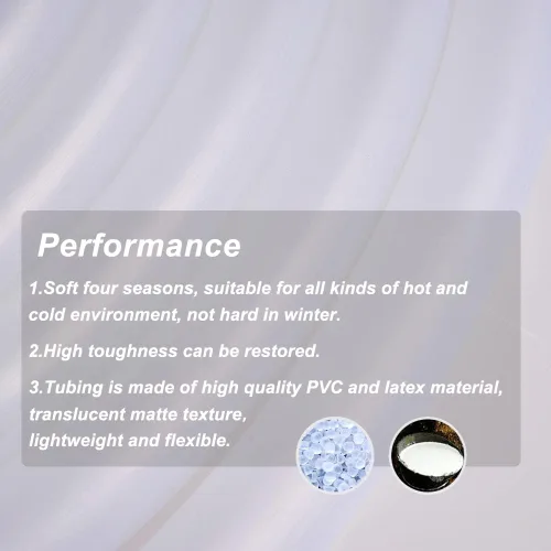 Miniatura 4 de Feelers Tubo de látex de silicona flexible, diámetro interior de 1/2 pulgada – 5/8 pulgadas de diámetro exterior altamente elástico, tubo de vinilo