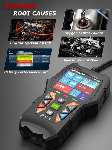Miniatura 5 de MOTOPOWER MP69040 Lector de código OBD2 para coche, herramienta de escaneo de diagnóstico de fallo del motor, negro