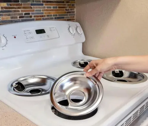 Miniatura 5 de WB31M15 y WB31M16 - Sartenes de goteo Reemplazo compatible para GE/Hotpoint. Cubiertas para quemadores de estufas eléctricas generales y sartenes