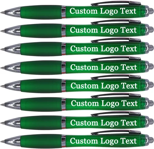 Miniatura 10 de Personalized Ballpoint Pens with Name for Events, Pink, 50 Pcs Custom Promotional Logo, Customized for Church, Wedding, Business, Reunion, Bank