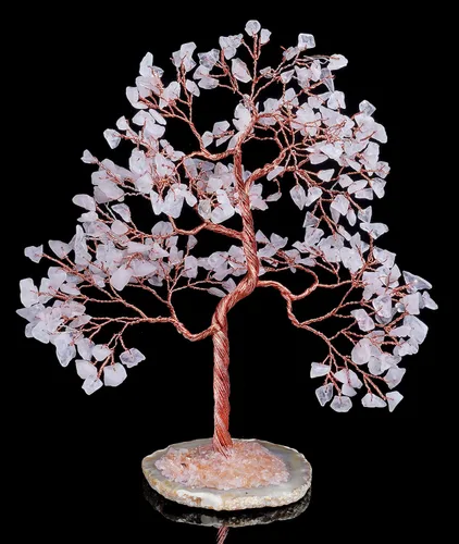 Miniatura 14 de Crocon® Árbol de la vida de 7 chakras, sabiduría espiritual, base de rodajas de ágata, árbol de cristal hecho a mano para energía positiva