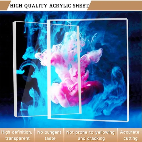 Miniatura 5 de Hoja de plexiglás acrílico transparente ADTDA, hoja de vidrio acrílico de 1/4" de grosor (6mm), hoja de plexiglás para proyectos de manualidades