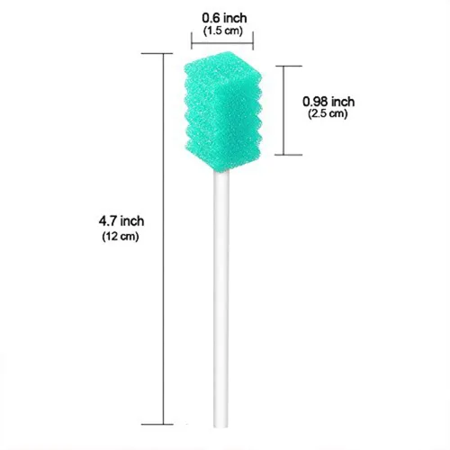 Miniatura 2 de Esponja desechable para hisopos bucales, sin sabor y estériles, hisopos dentales para limpieza bucal (cian)