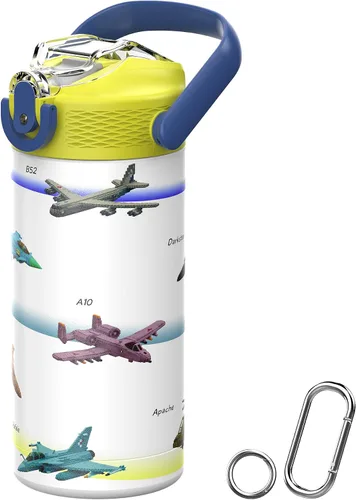 Miniatura 13 de MYFOREST - Botella de agua aislada para niños de 14 onzas / 13.5 fl oz, forro sin olor, 3D Touch No Plastic Taste, Surgical Steel - No Chemical