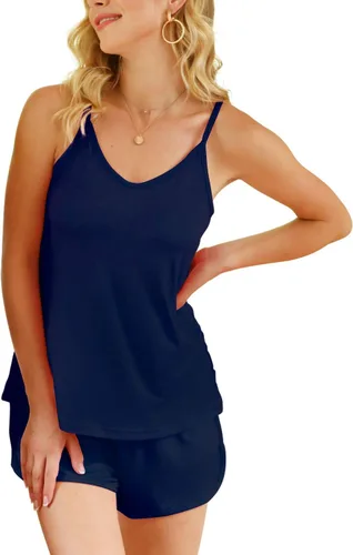 Miniatura 2 de POKWAI Conjunto de pijama suave de 2 piezas para mujer, ropa de dormir