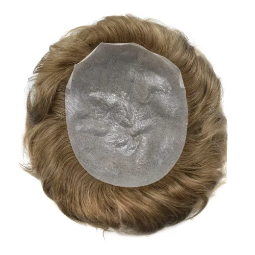 Miniatura 7 de Toupee for Men Human Hair Pieces Ultra Thin Skin Mens Toupee Hair Replacement System Mens Hair Units for Men