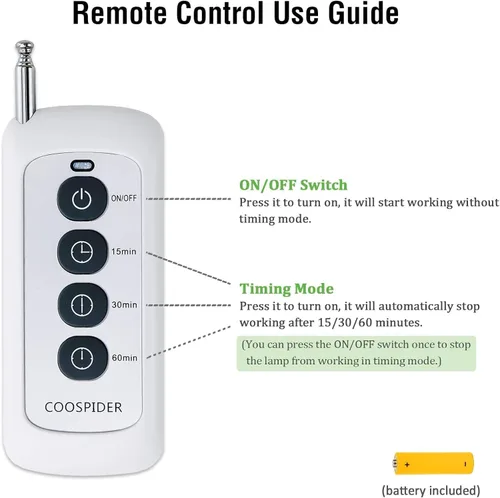 Miniatura 6 de Lámpara desinfectante UV de 36 vatios, paquete de 2 unidades, 72 W, con control remoto, potente luz UVC con base E26 para sótano, dormitorio