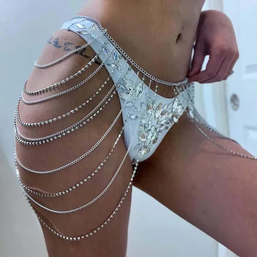 Miniatura 5 de Victray Cadenas de cintura con capas de cristal bohemio, cadena de cuerpo de playa, cinturones de moda, accesorios corporales, joyería para mujeres