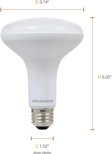 Miniatura 5 de Sylvania - Bombilla LED Flood BR30, equivalente a 65 W, eficiente 9 W, 10 años, 650 lúmenes, regulable, 2700 K, blanco suave, paquete de 2 (73954)