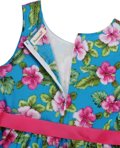 Miniatura 244 de Vestido de verano para niña, de algodón, con diseño floral