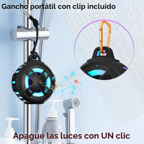 Miniatura 9 de Altavoz Pro Bike actualizado, con soporte para manillar profesional, Bluetooth V5.4, IPX7 impermeable, funda de silicona, navegación por