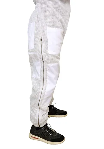 Miniatura 8 de Traje de abeja ventilado de 3 capas, kit de traje de apicultor con velo de esgrima desmontable y guantes de abeja (XL)