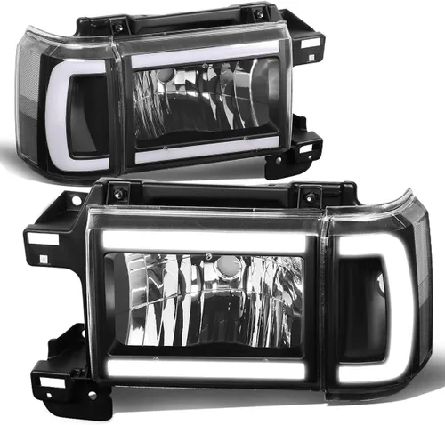 Miniatura 9 de DNA MOTORING HL-OH-F15087-BK-AM Juego de luces de esquina estilo de fábrica para FORD BRONCO 1987-1991 FORD F-150 1987-1991 FORD F-250 1987-1991