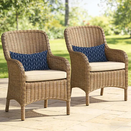 Miniatura 448 de Juego de 2 almohadas para exteriores de 16 x 16 pulgadas, repelentes al agua con interiores, para muebles de patio, hogar, jardín, geometría bohemia