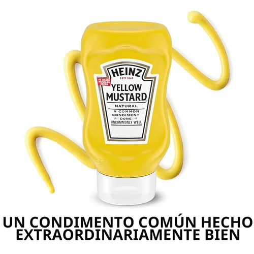 Miniatura 10 de Heinz Mostaza amarilla (botella de 567 g)