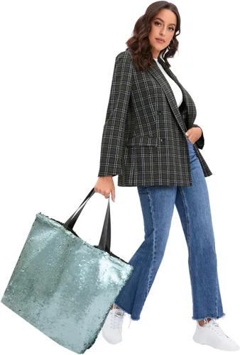 Miniatura 6 de Sequin Bling Tote Bag for WomenLarge Bling Beach Tote Bags