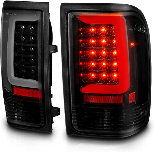 Miniatura 8 de AmeriLite Juego de luces traseras para camioneta Ford Ranger 1993-1997 tipo C halógeno, LED, tubo de repuesto para camioneta, lado del pasajero