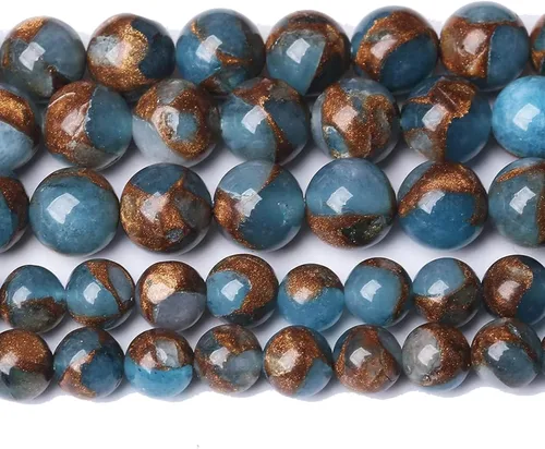 Miniatura 63 de 90 cuentas de piedra natural de 0.157 in, piedra de lapislázuli, cristal de piedra curativa para la curación de joyas, bricolaje, pulseras, Piedra