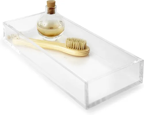 Miniatura 7 de Huang Acrylic Servilletero de papel cuadrado transparente Para cócteles, hosting, picnic, bodas, fiestas Construcción acrílica de alta calidad