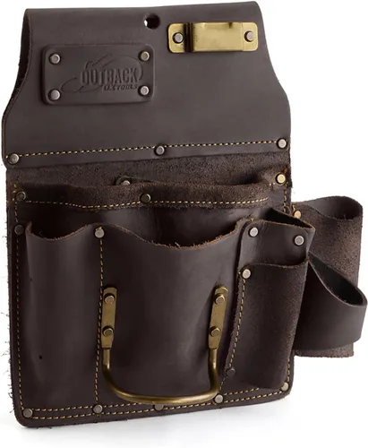 Miniatura 11 de Ox Pro - Bolsas de herramientas de cuero de grano completo, fabricadas con doble costura y bolsillos reforzados con remaches