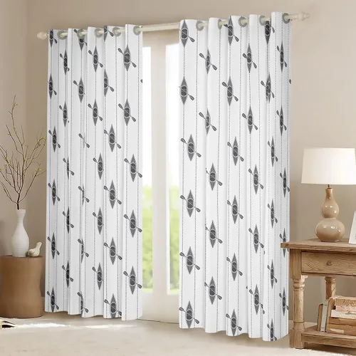 Miniatura 2 de Feelyou Cortinas de lago para dormitorio, sala de estar para niños, decoración de casa de lago, cortinas opacas (2 paneles, 38 x 45 pulgadas), Multi