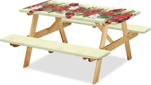 Miniatura 20 de Juego de 3 piezas de mantel de picnic con hojas de arce de pavo y girasol, lavable a máquina, fácil de instalar, funda para mesas y asientos Girasol