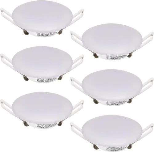 Miniatura 15 de Lámpara de techo empotrable LED de 12 voltios, luz de disco de 3 pulgadas, regulable 4 W 3500 K blanco cálido, luz interior de montaje empotrado