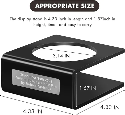 Miniatura 2 de Soporte de bola de acrílico personalizable - Soporte de exhibición para baloncesto, fútbol, rugby, voleibol, fútbol, soporte de pelota con autógrafo