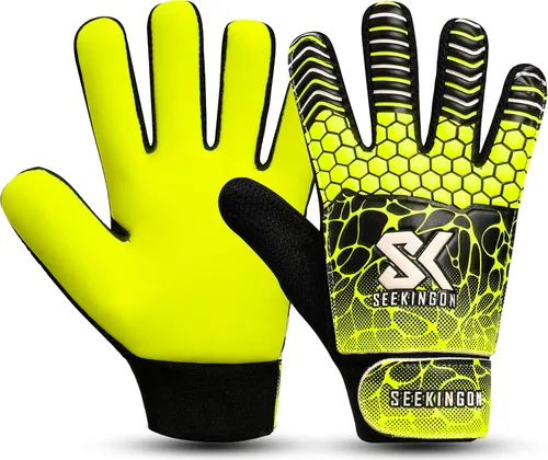 Guantes de portero de fútbol para jóvenes, guantes de portero de fútbol para niños, jóvenes, niños, doble protección de muñeca a lo largo de 0.157